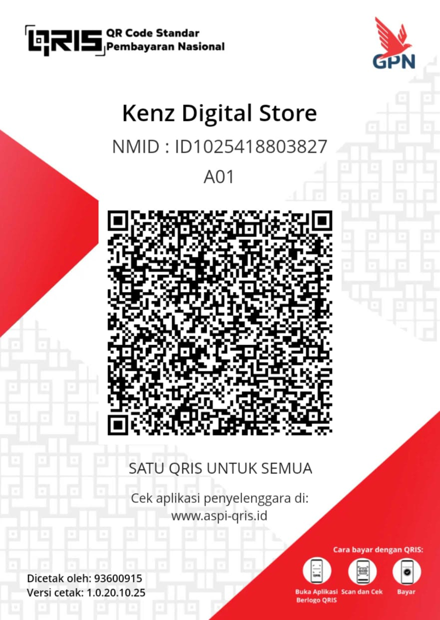 QRIS Kenz Digital Store
